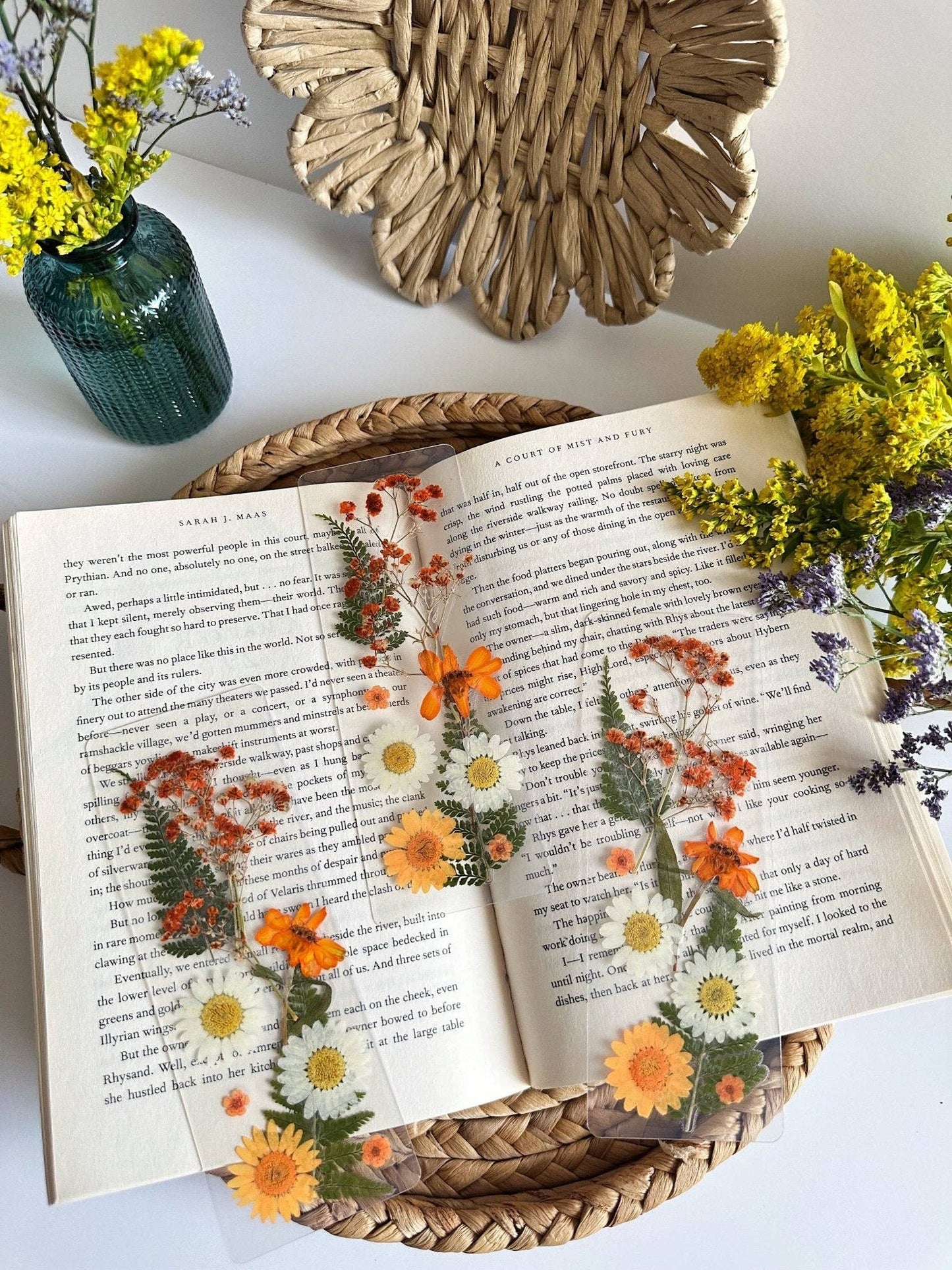 Petals & Pages by Grace - Orange sunsets bookmark