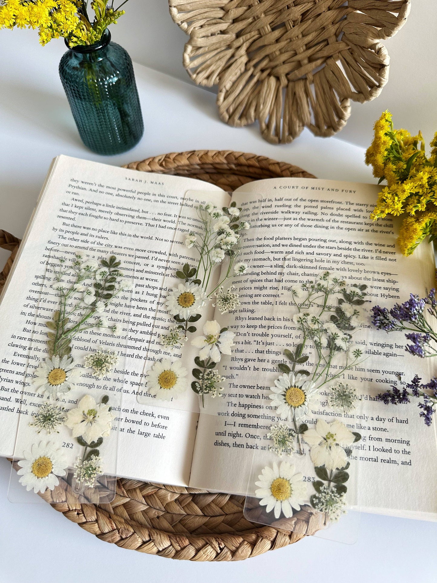 Petals & Pages by Grace - Cottage meadows bookmark