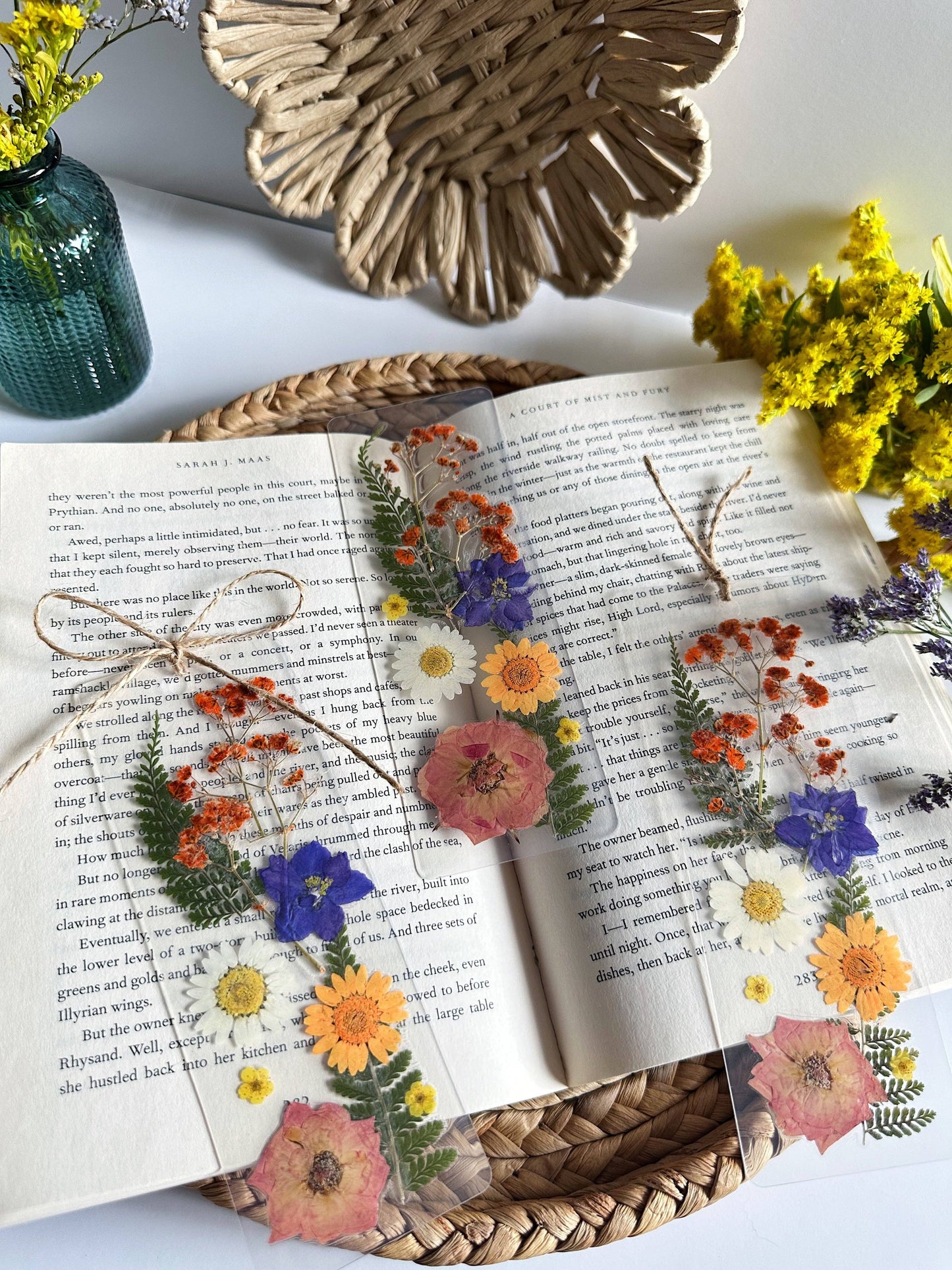 Petals & Pages by Grace - Multicolor pressed flower bookmark