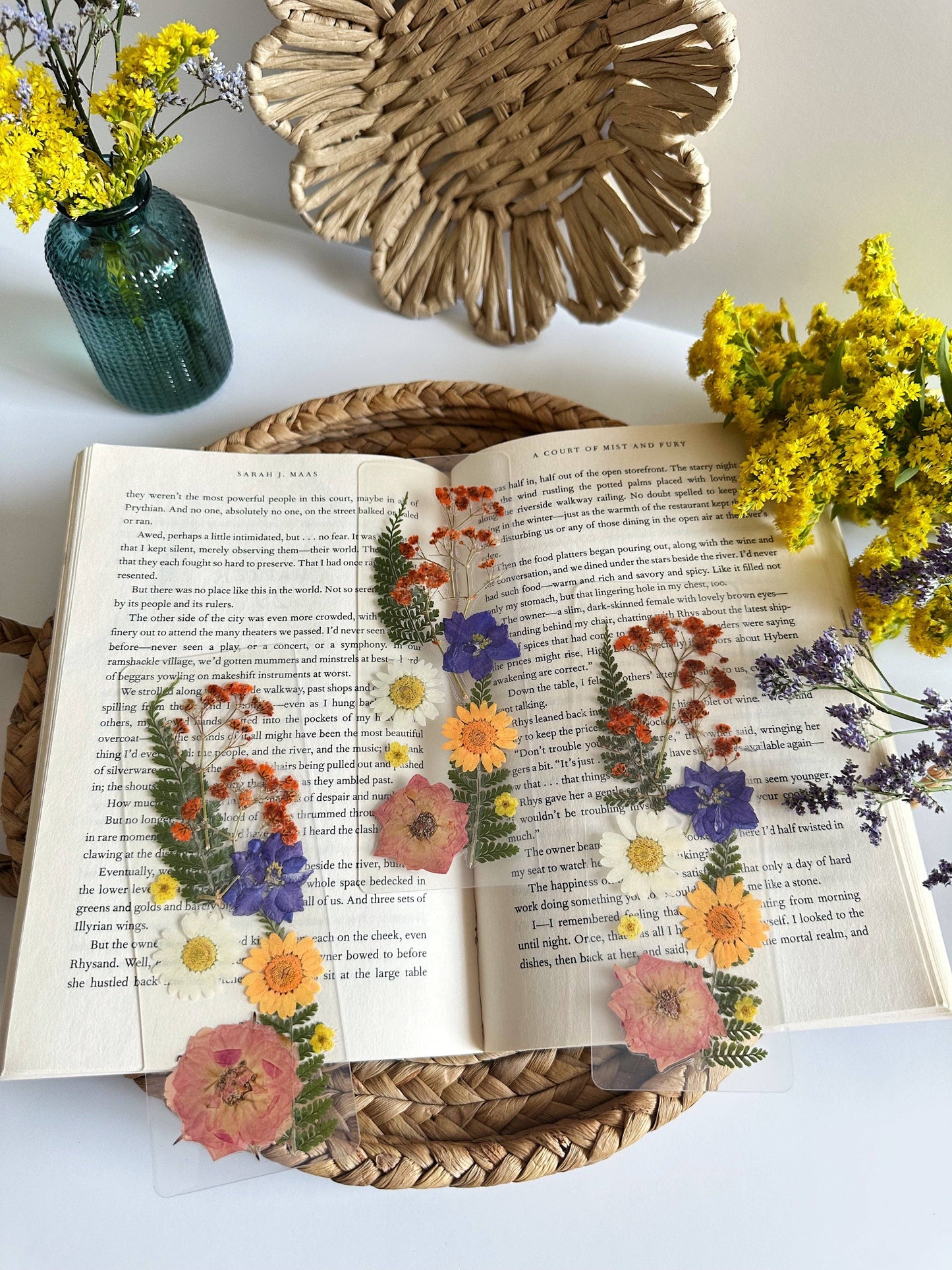Petals & Pages by Grace - Multicolor pressed flower bookmark