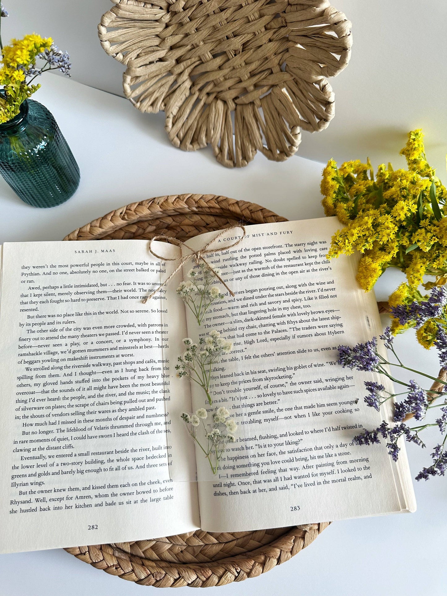 Petals & Pages by Grace - Babies breath bookmark