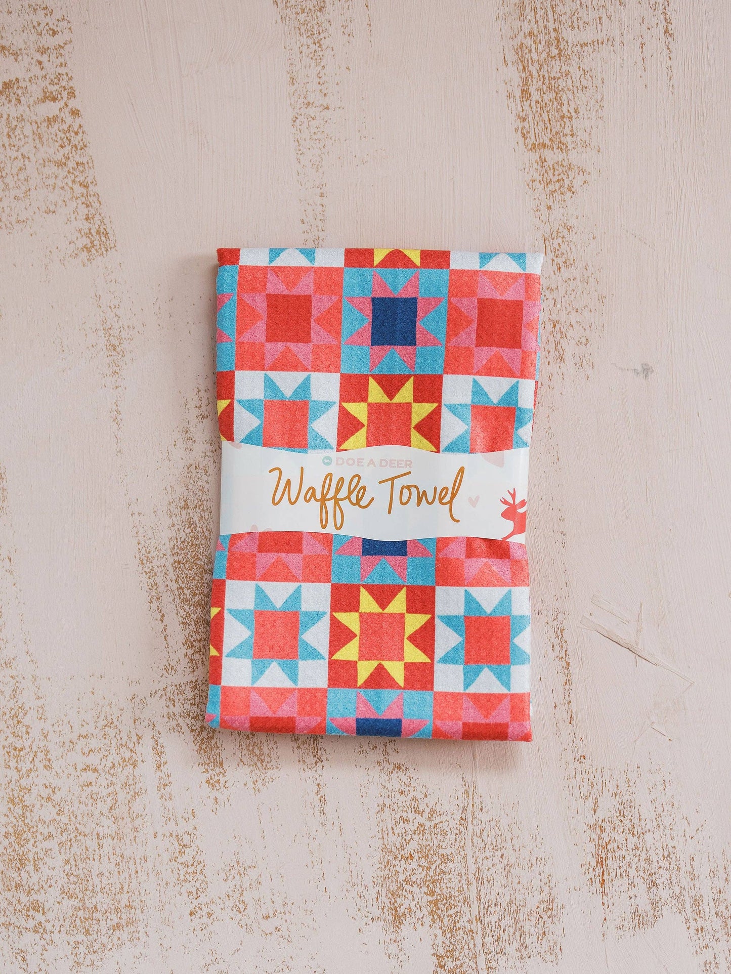 Doe A Deer - Sawtooth Star Waffle Towel