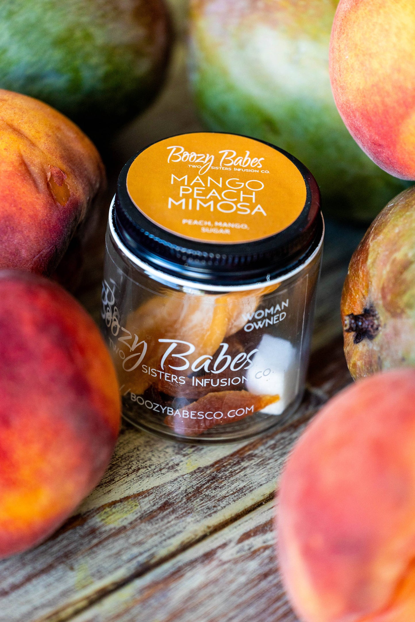 Boozy Babes Two Sisters Infusion Co - Mango Peach Mimosa