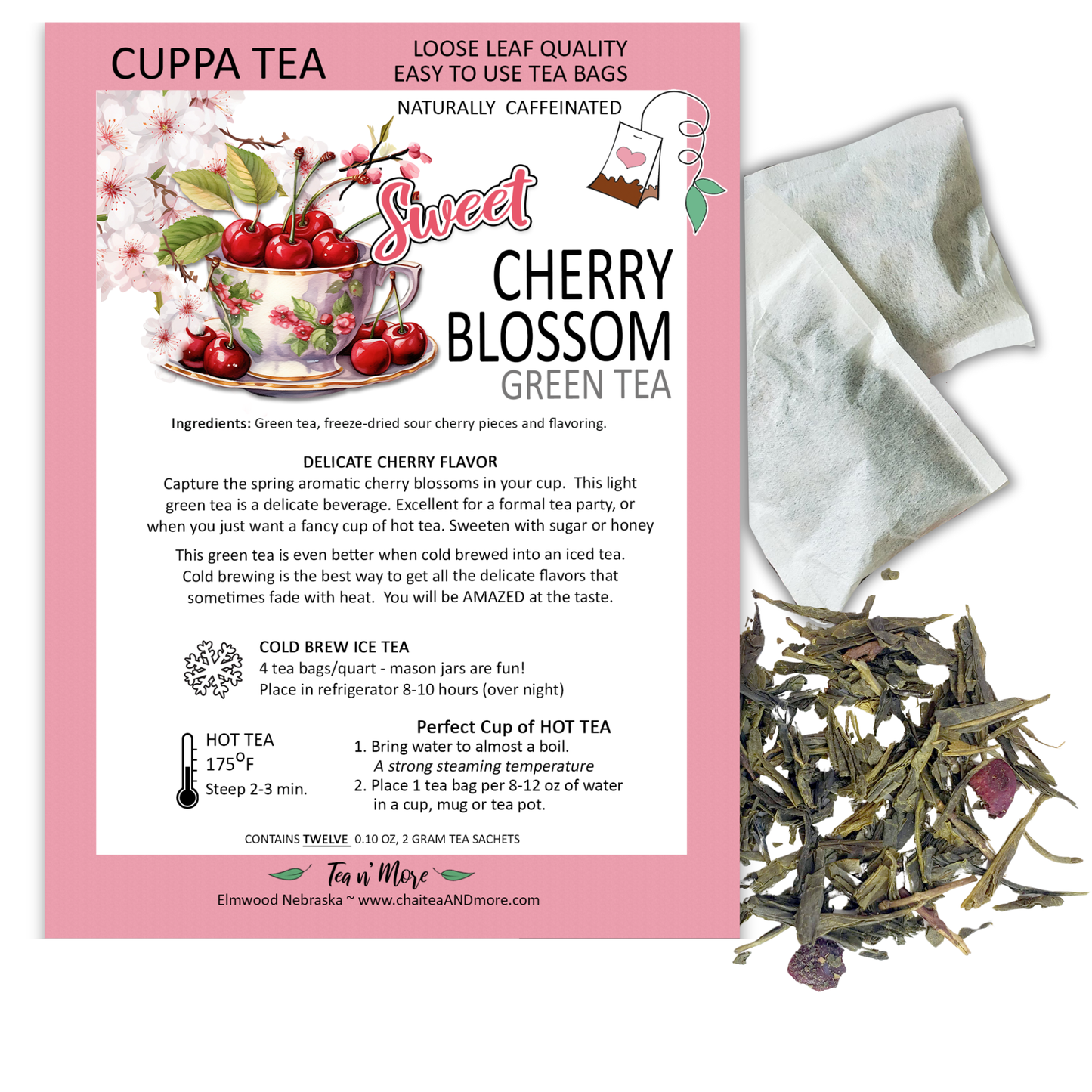 Sweet Cherry Blossom Green Tea - CUPPA