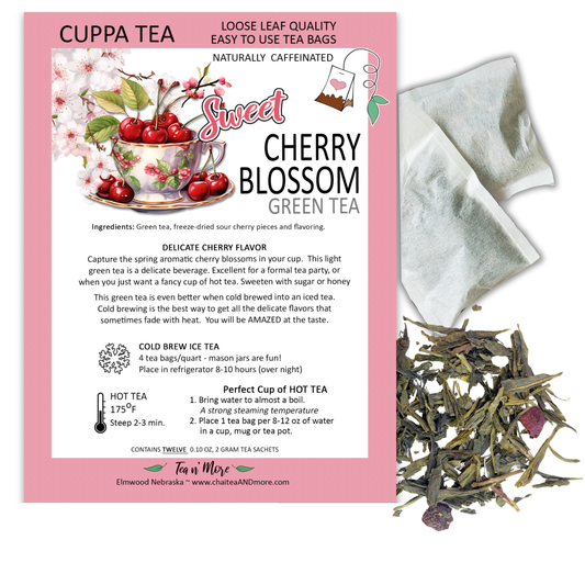Sweet Cherry Blossom Green Tea - CUPPA