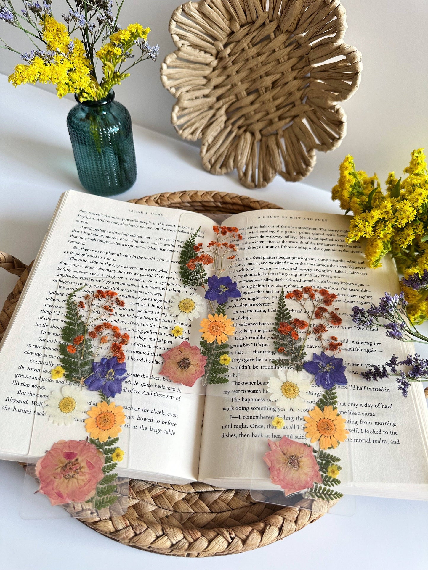 Petals & Pages by Grace - Multicolor pressed flower bookmark