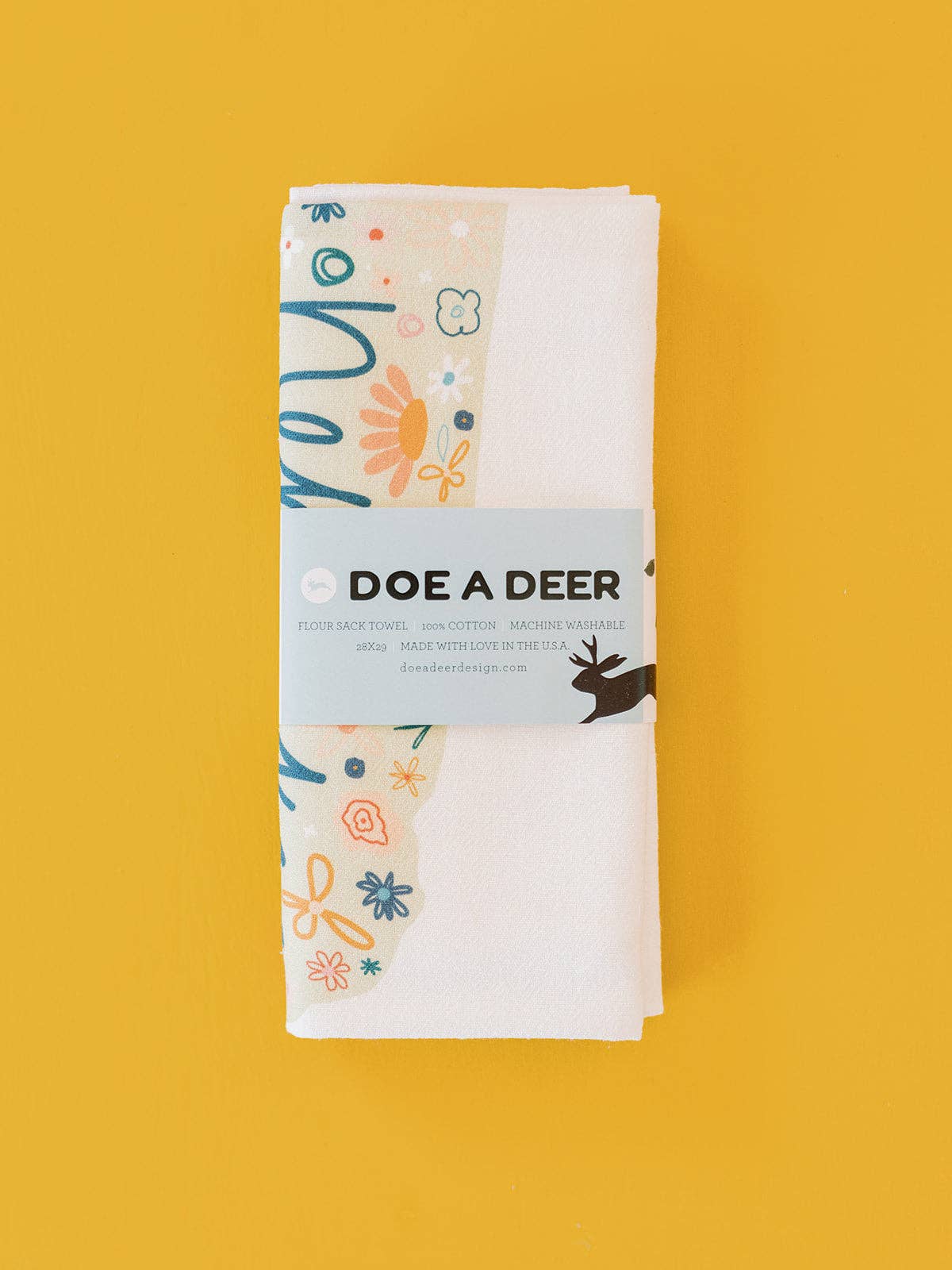 Doe A Deer - Nebraska Floral Towel