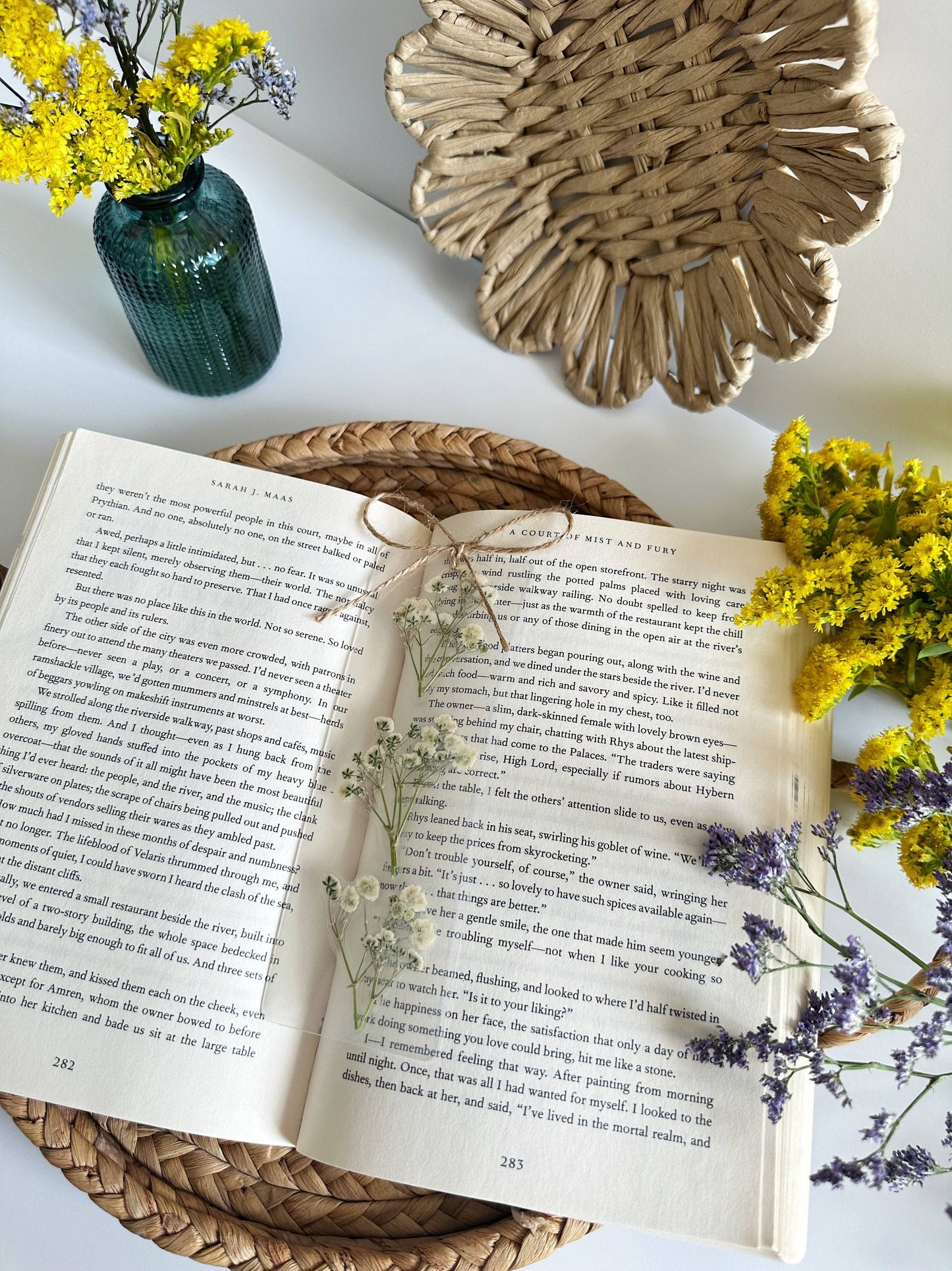 Petals & Pages by Grace - Babies breath bookmark