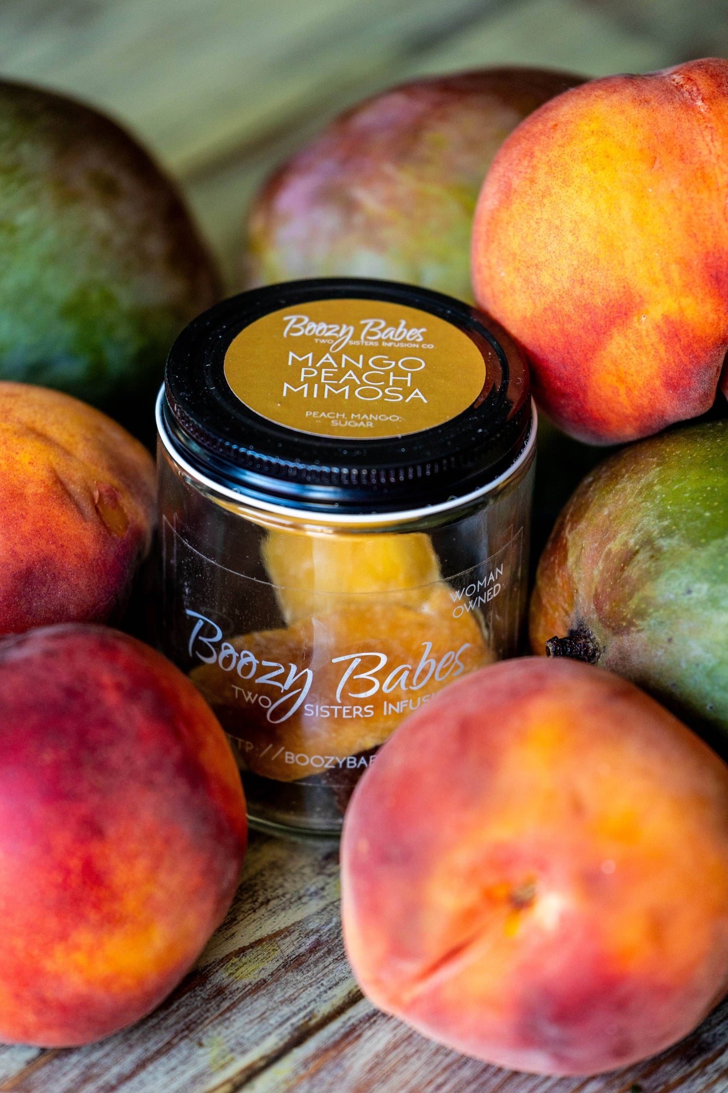 Boozy Babes Two Sisters Infusion Co - Mango Peach Mimosa