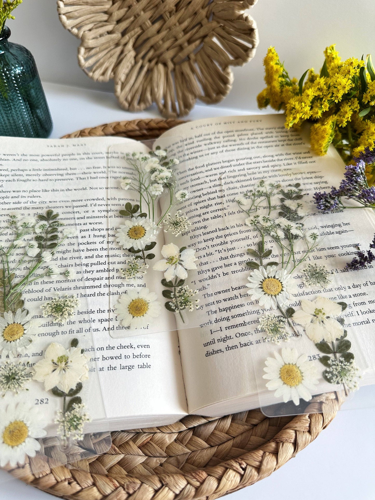 Petals & Pages by Grace - Cottage meadows bookmark