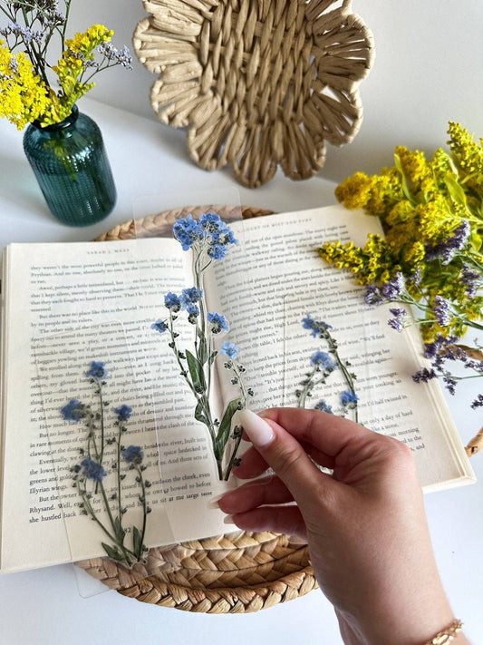 Petals & Pages by Grace - Forget-me-not bookmark