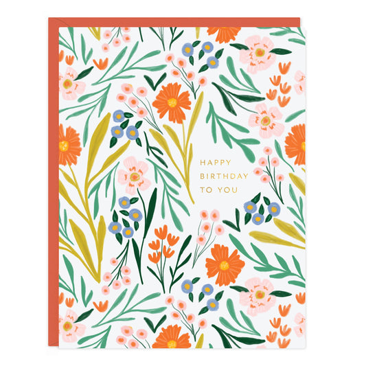 Ramona & Ruth - Botanical Birthday Card
