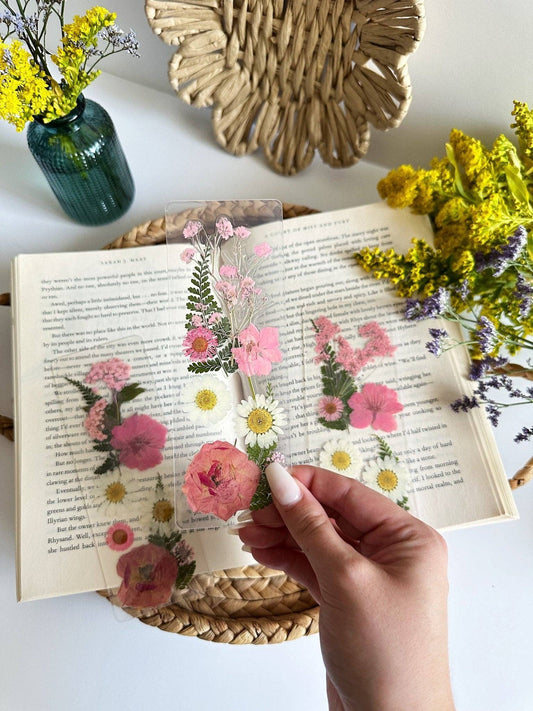 Petals & Pages by Grace - Pink petals bookmark