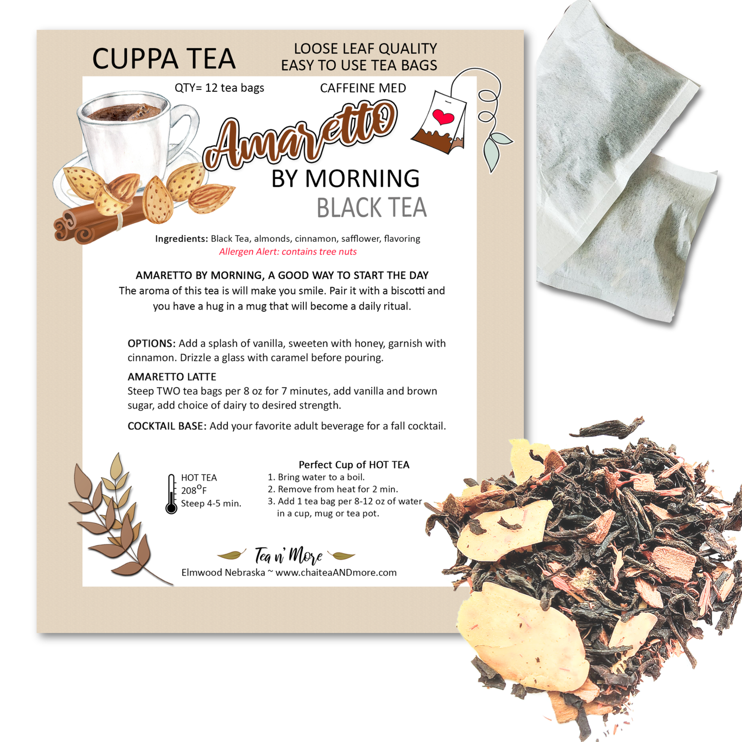 Tea n' More - Amaretto By Morning - CUPPA Tea