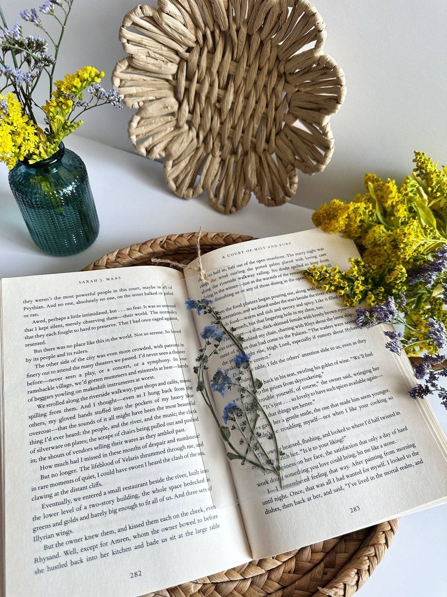 Petals & Pages by Grace - Forget-me-not bookmark