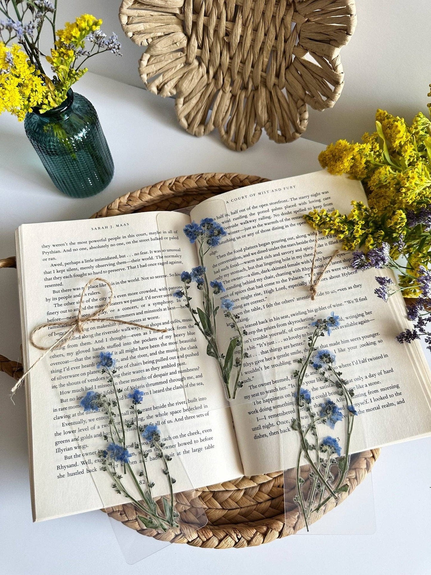 Petals & Pages by Grace - Forget-me-not bookmark