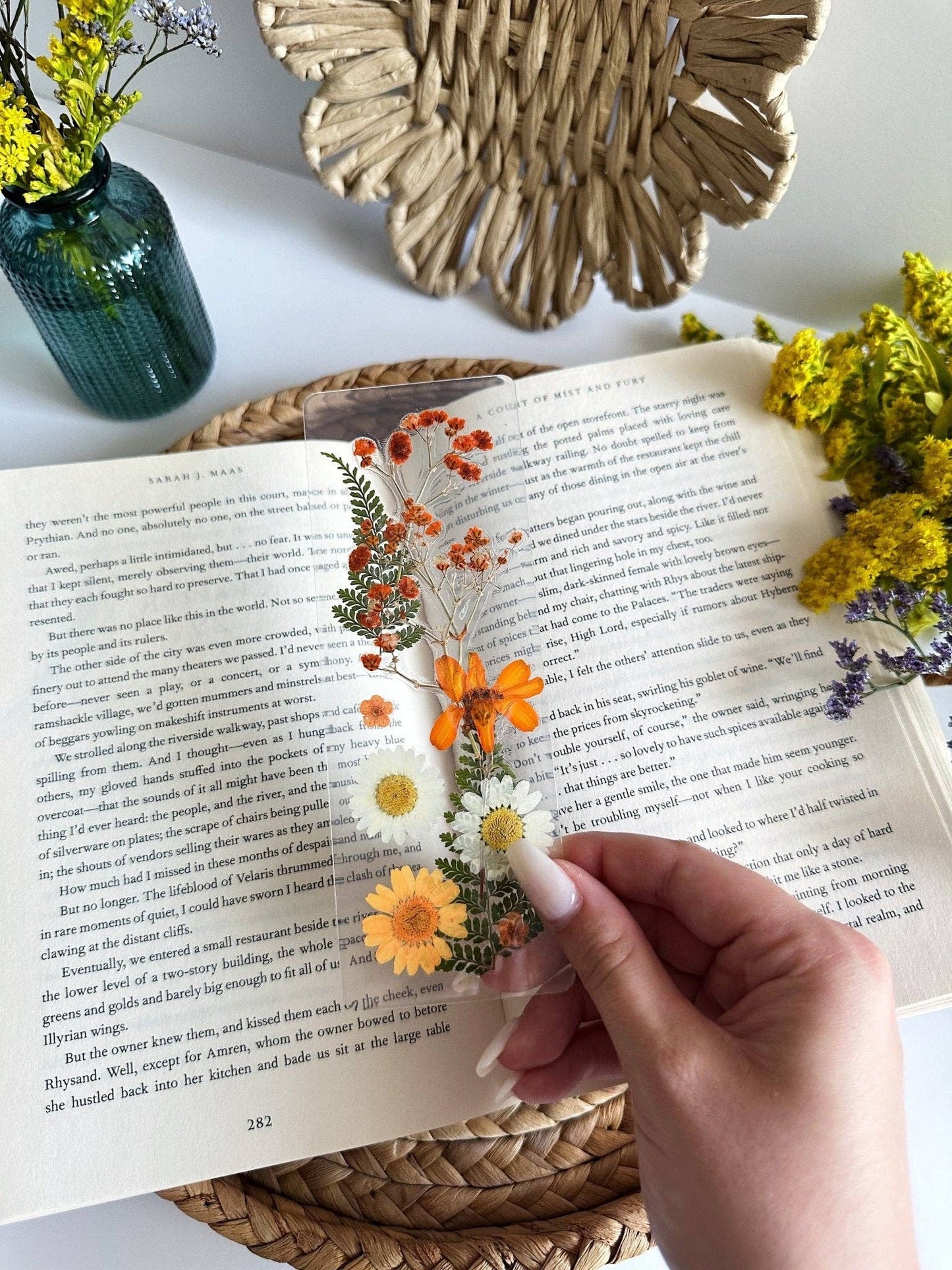 Petals & Pages by Grace - Orange sunsets bookmark