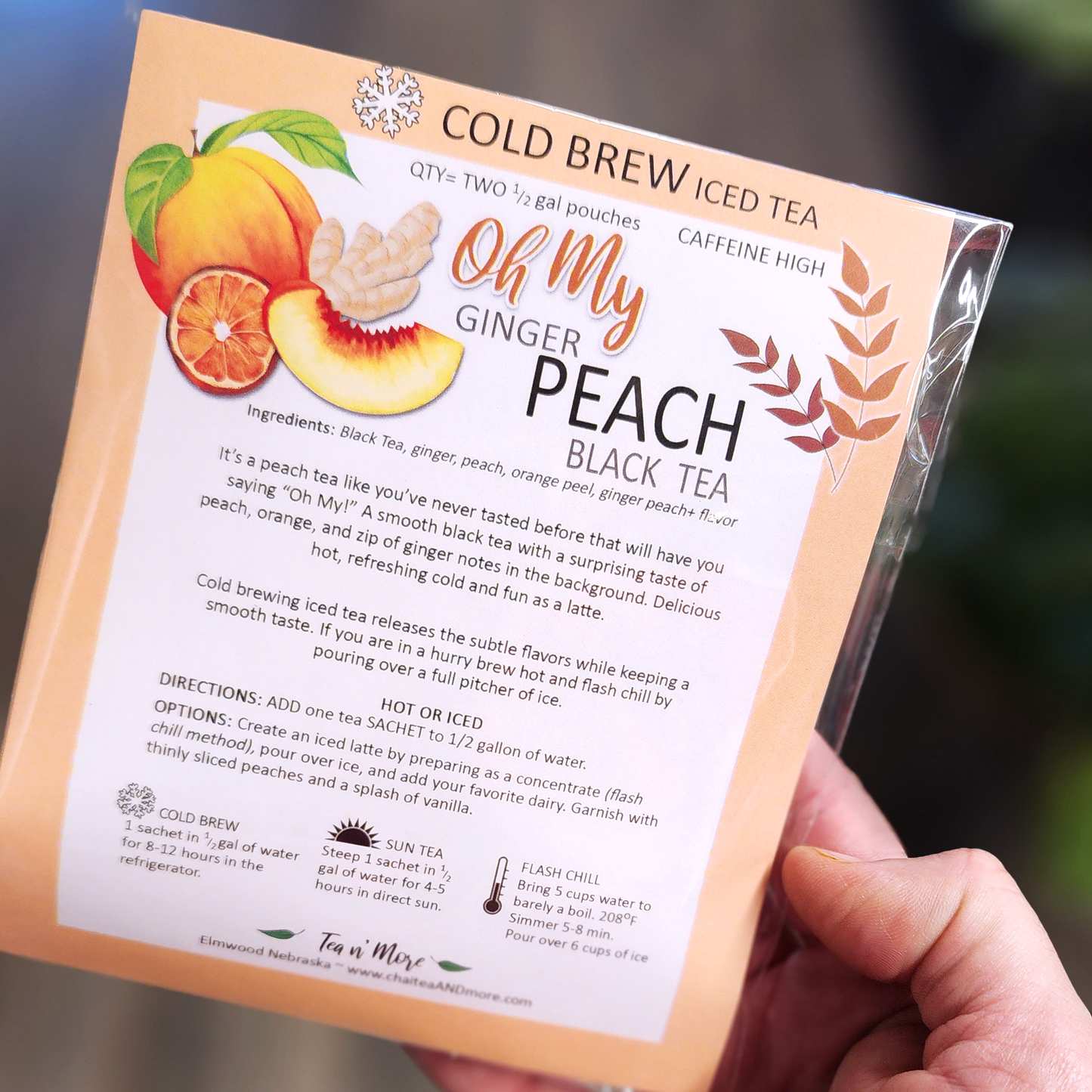 Tea n' More - Oh My Ginger Peach - COLD BREW Ice Tea