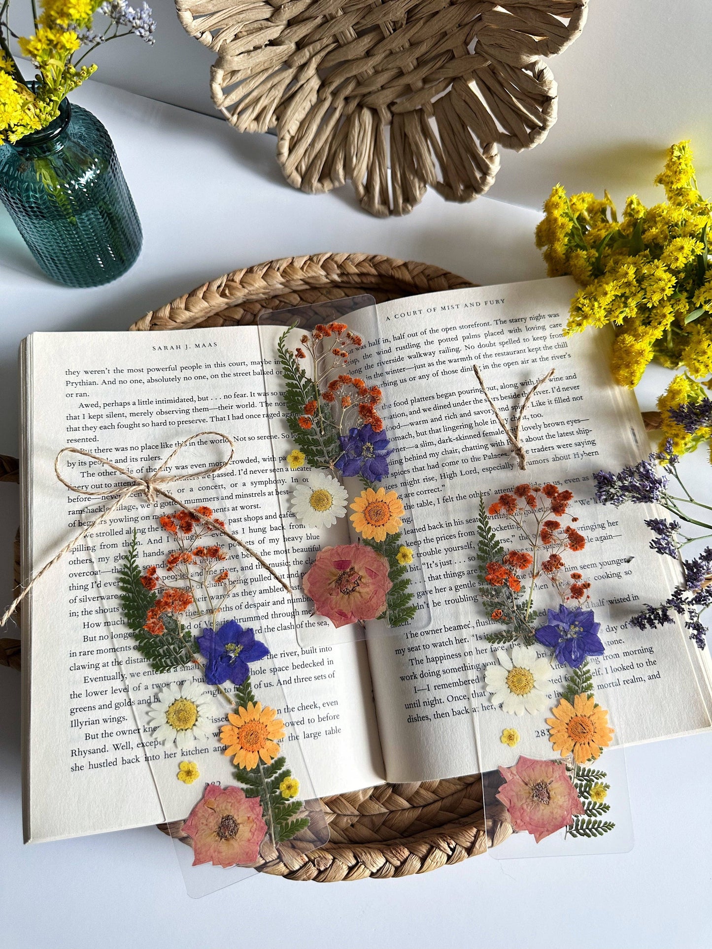 Petals & Pages by Grace - Multicolor pressed flower bookmark