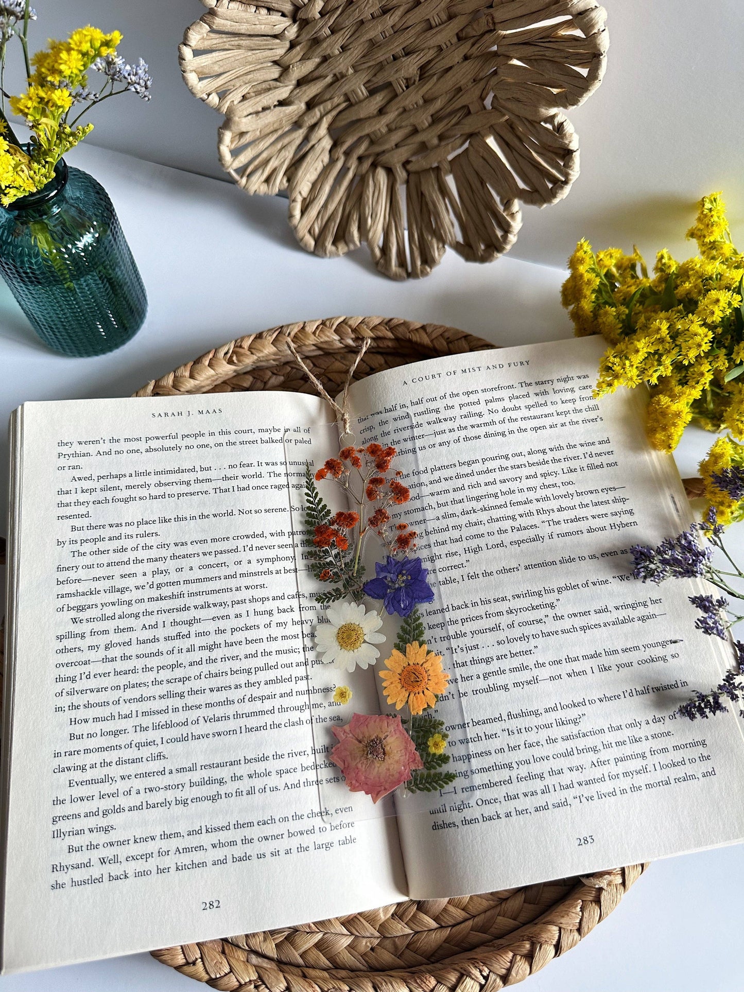 Petals & Pages by Grace - Multicolor pressed flower bookmark