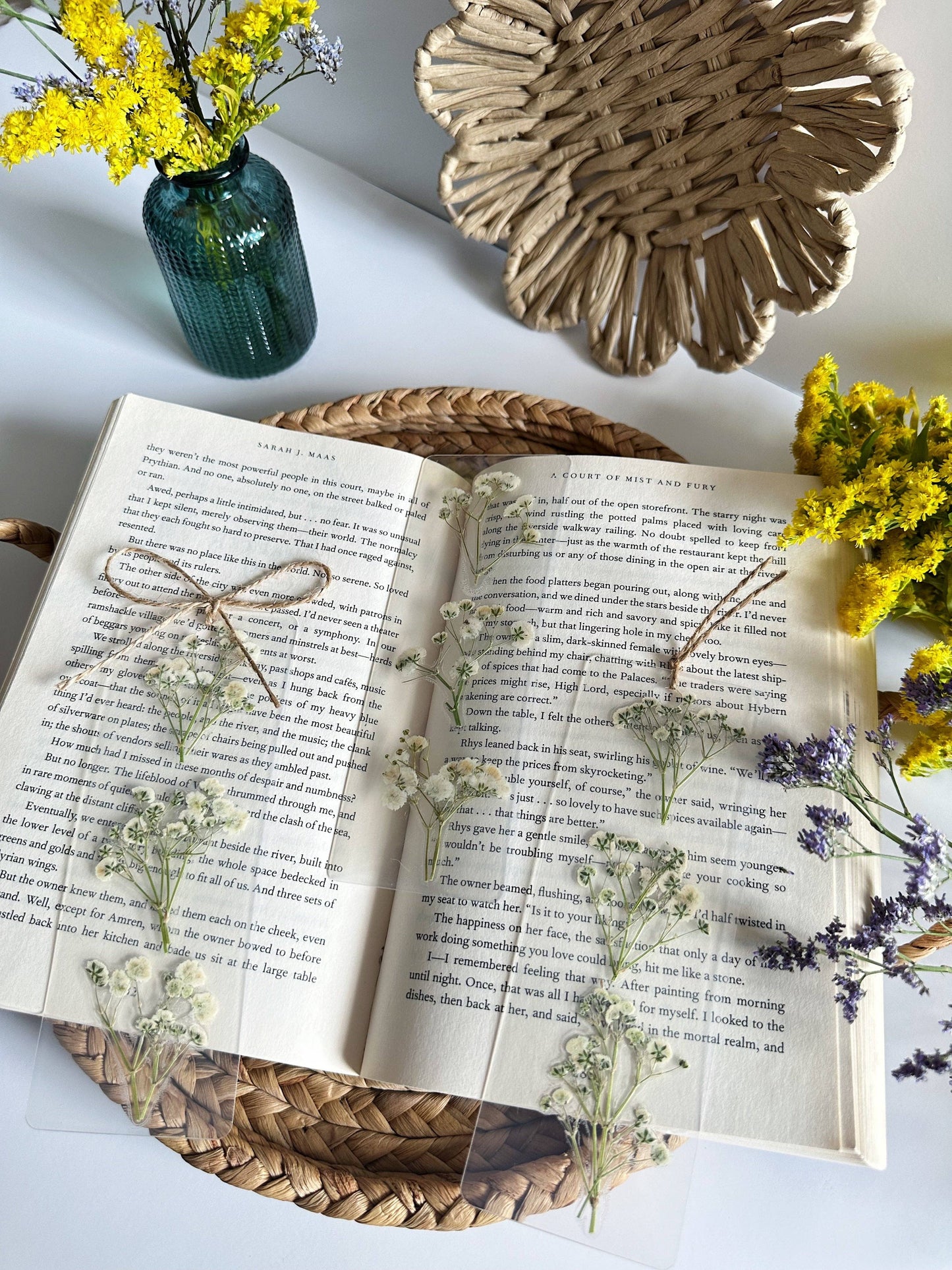 Petals & Pages by Grace - Babies breath bookmark