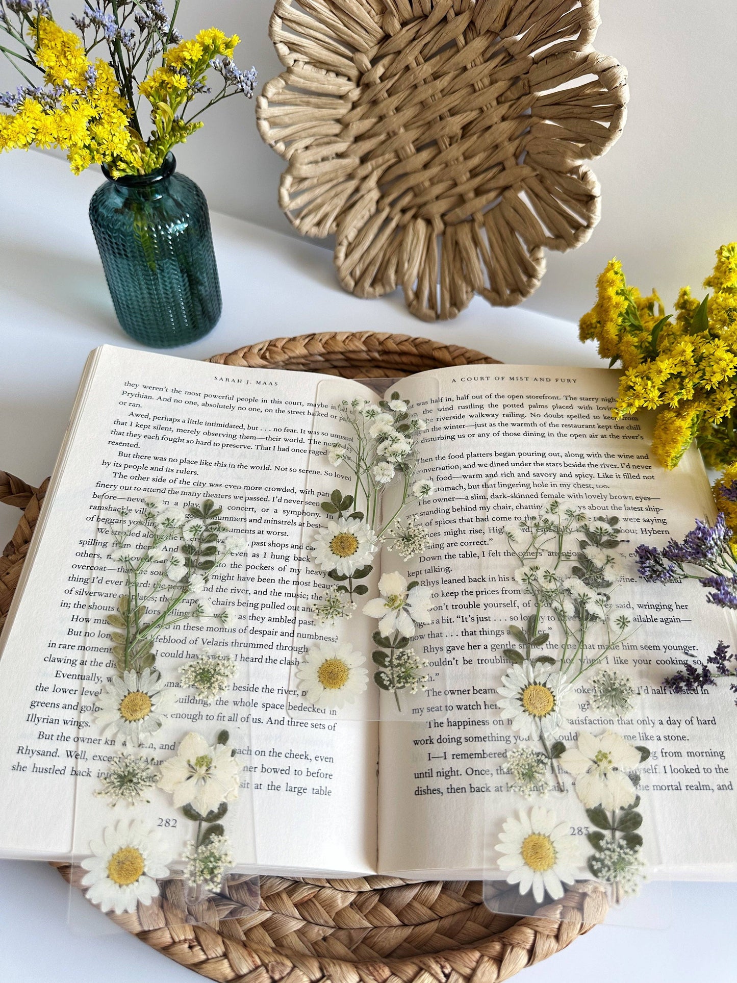 Petals & Pages by Grace - Cottage meadows bookmark