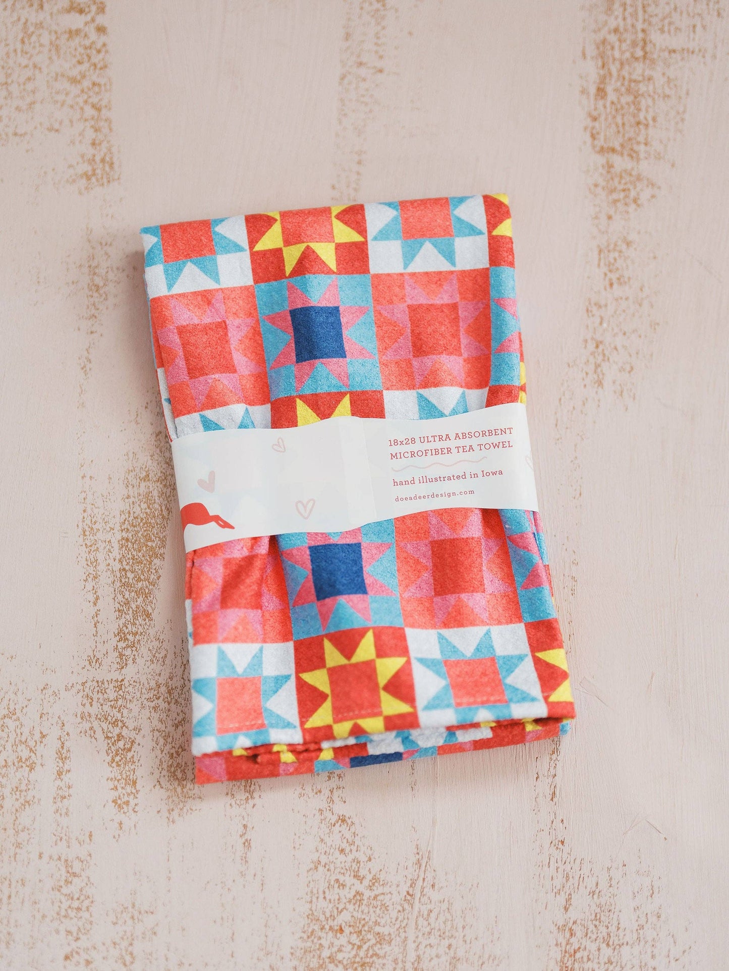 Doe A Deer - Sawtooth Star Waffle Towel