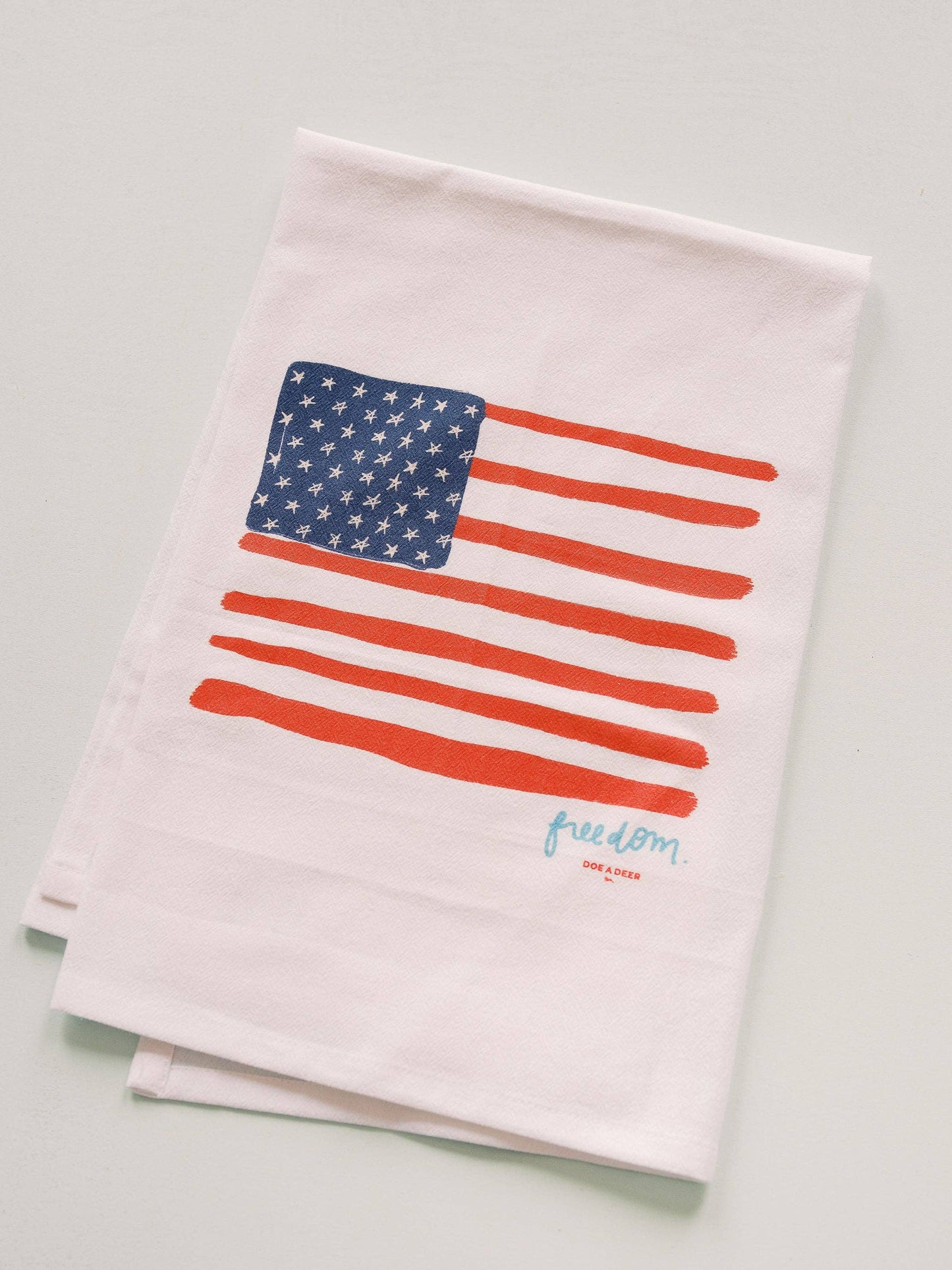 Doe A Deer - Freedom Flour Sack Towel | Fourth of July Tea Towel