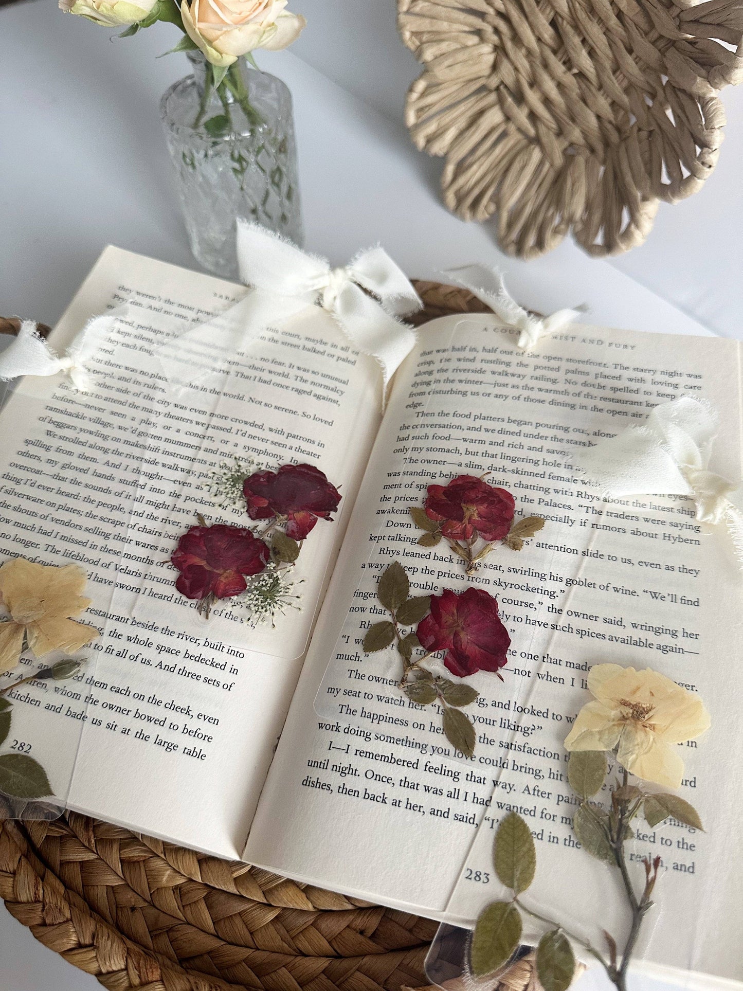 Petals & Pages by Grace - Rose garden bookmark