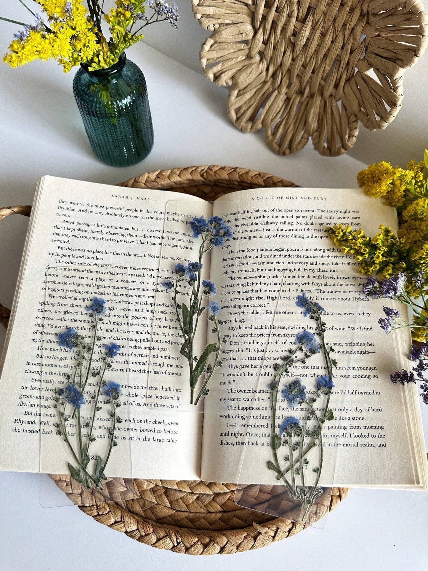 Petals & Pages by Grace - Forget-me-not bookmark