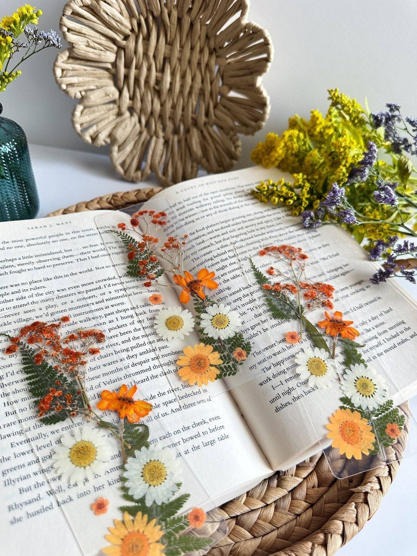 Petals & Pages by Grace - Orange sunsets bookmark