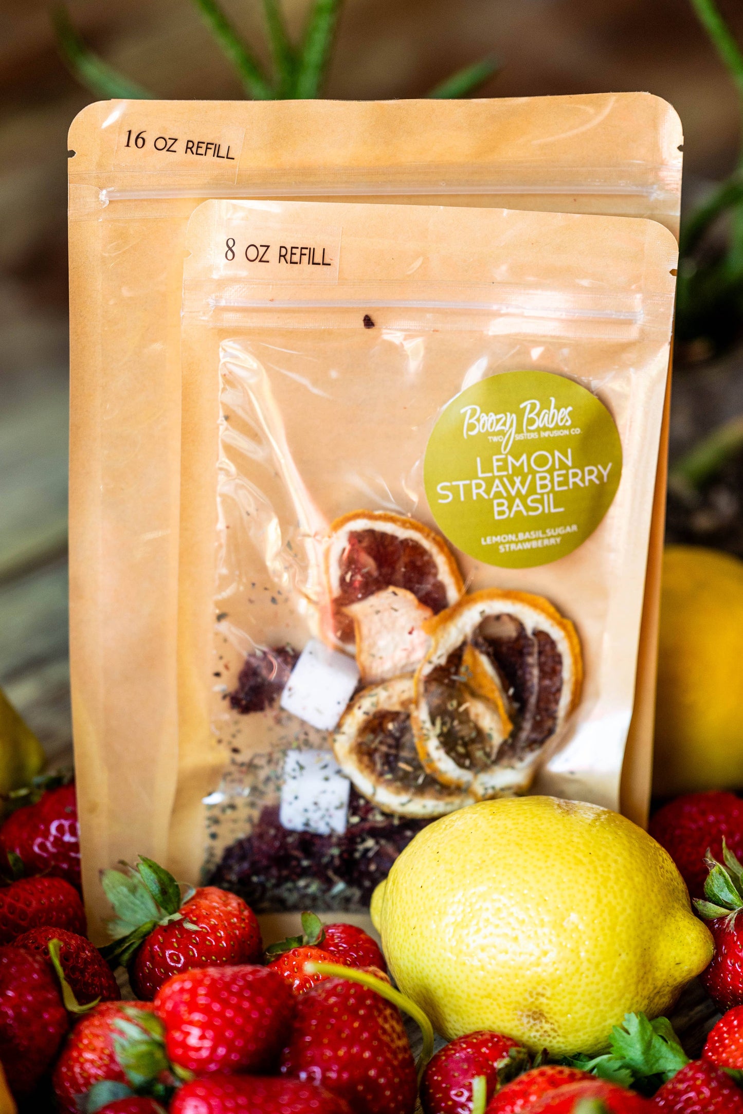 Boozy Babes Two Sisters Infusion Co - Lemon, Strawberry, Basil