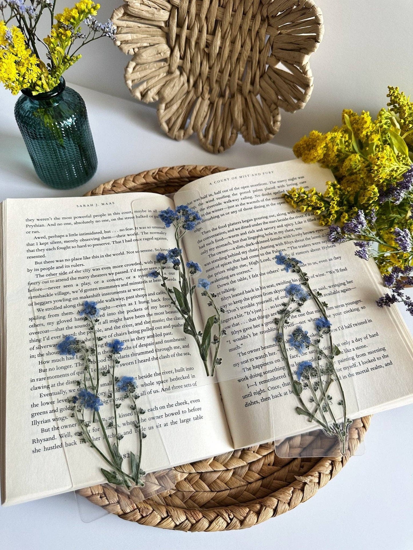 Petals & Pages by Grace - Forget-me-not bookmark