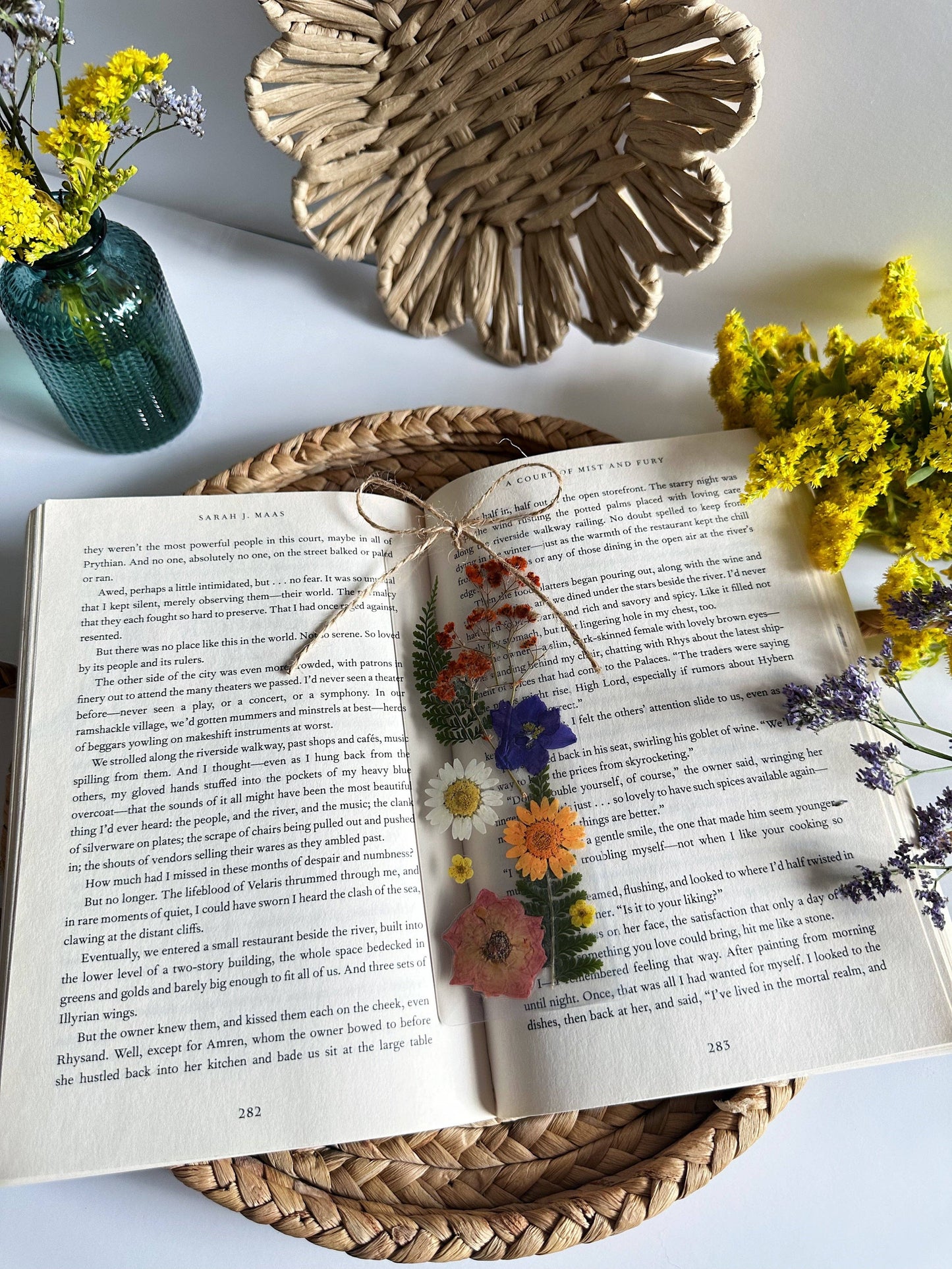 Petals & Pages by Grace - Multicolor pressed flower bookmark