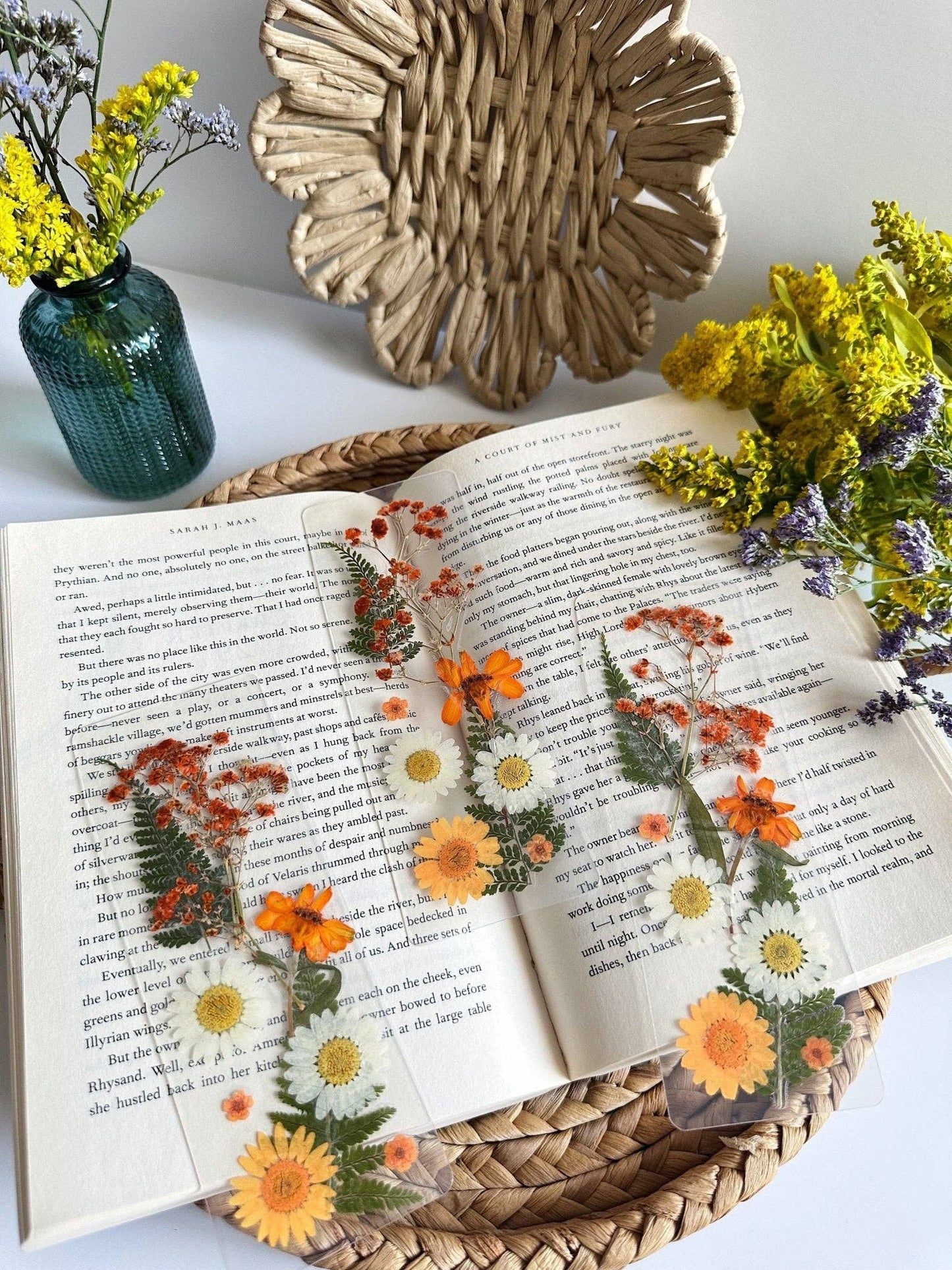 Petals & Pages by Grace - Orange sunsets bookmark