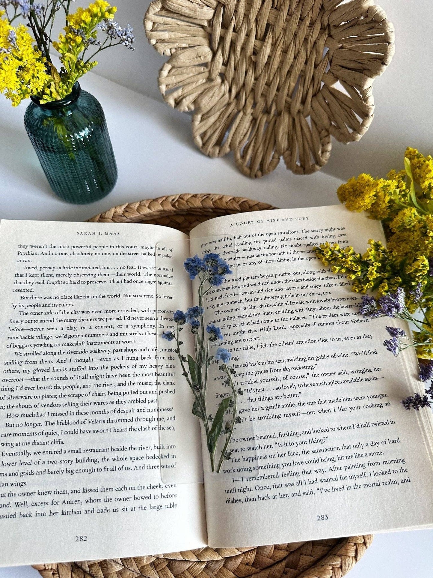 Petals & Pages by Grace - Forget-me-not bookmark
