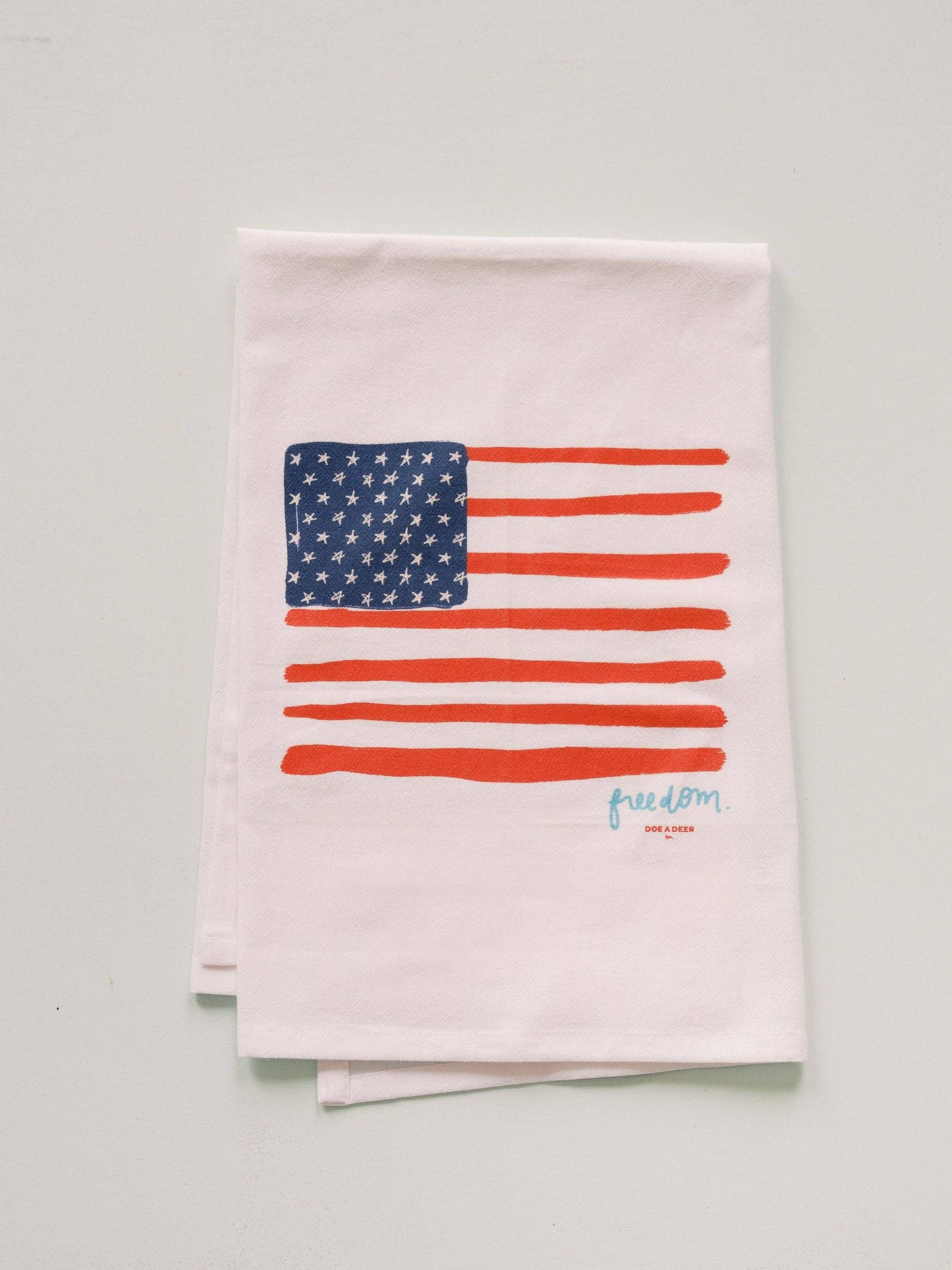 Doe A Deer - Freedom Flour Sack Towel | Fourth of July Tea Towel