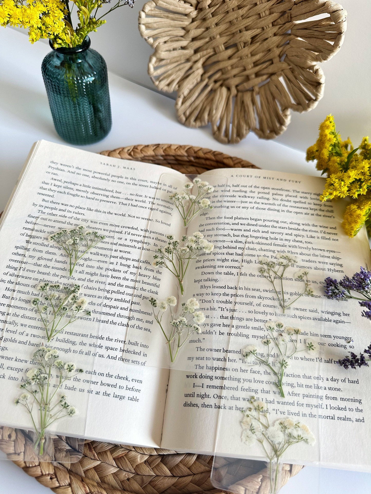 Petals & Pages by Grace - Babies breath bookmark