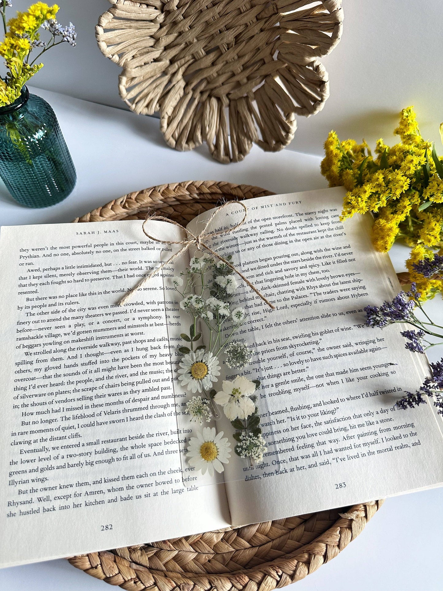 Petals & Pages by Grace - Cottage meadows bookmark