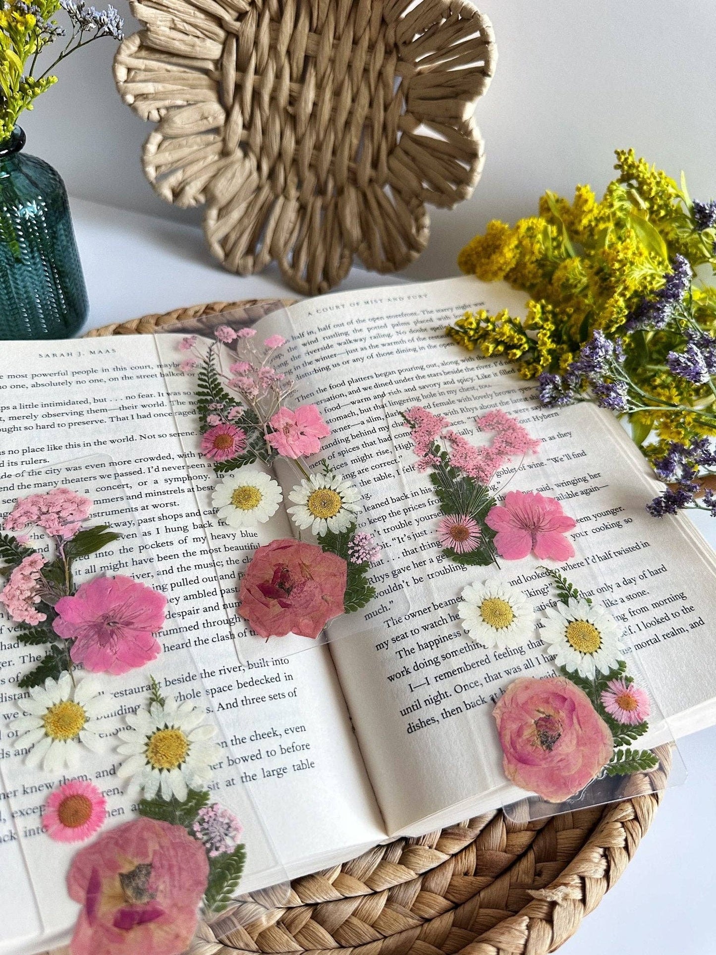 Petals & Pages by Grace - Pink petals bookmark