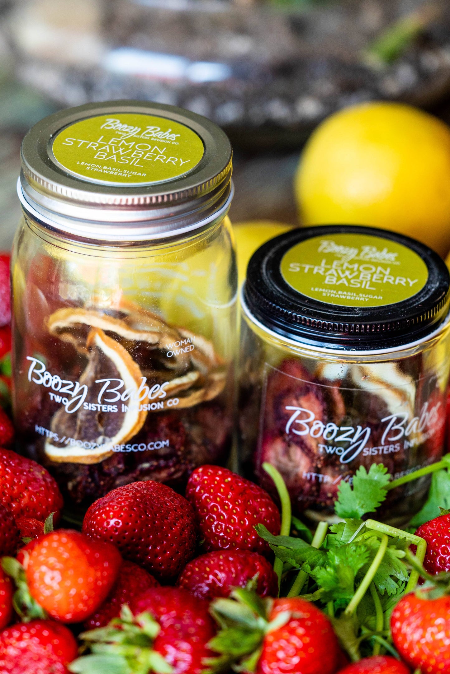 Boozy Babes Two Sisters Infusion Co - Lemon, Strawberry, Basil