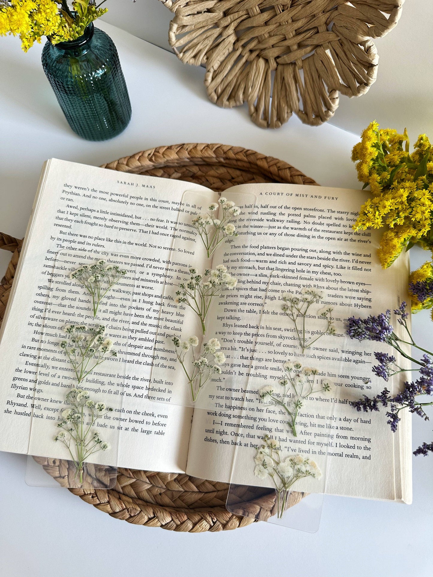 Petals & Pages by Grace - Babies breath bookmark