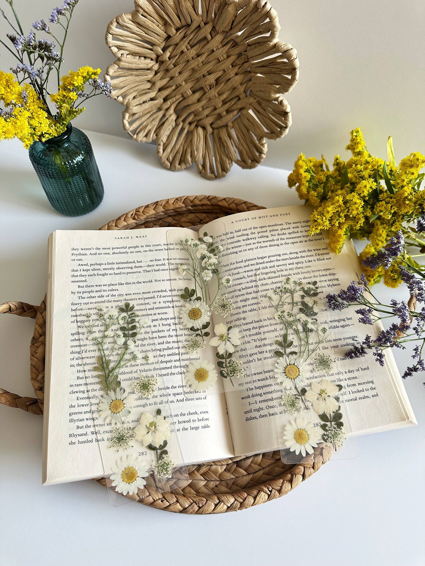Petals & Pages by Grace - Cottage meadows bookmark