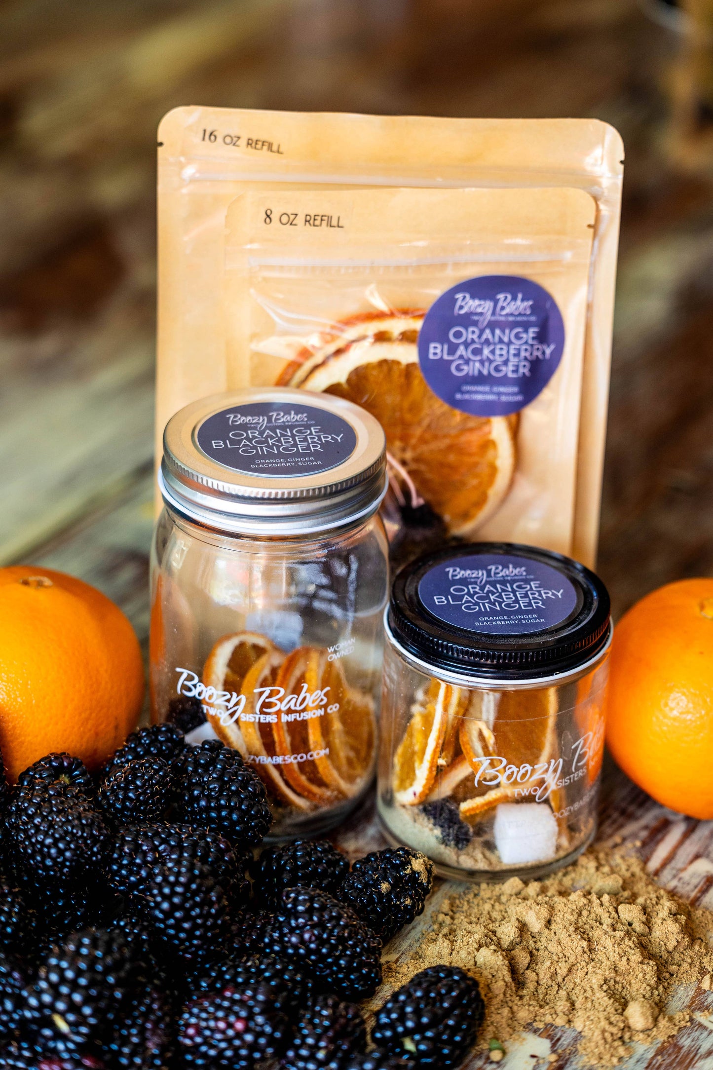 Boozy Babes Two Sisters Infusion Co - Orange, Blackberry, Ginger