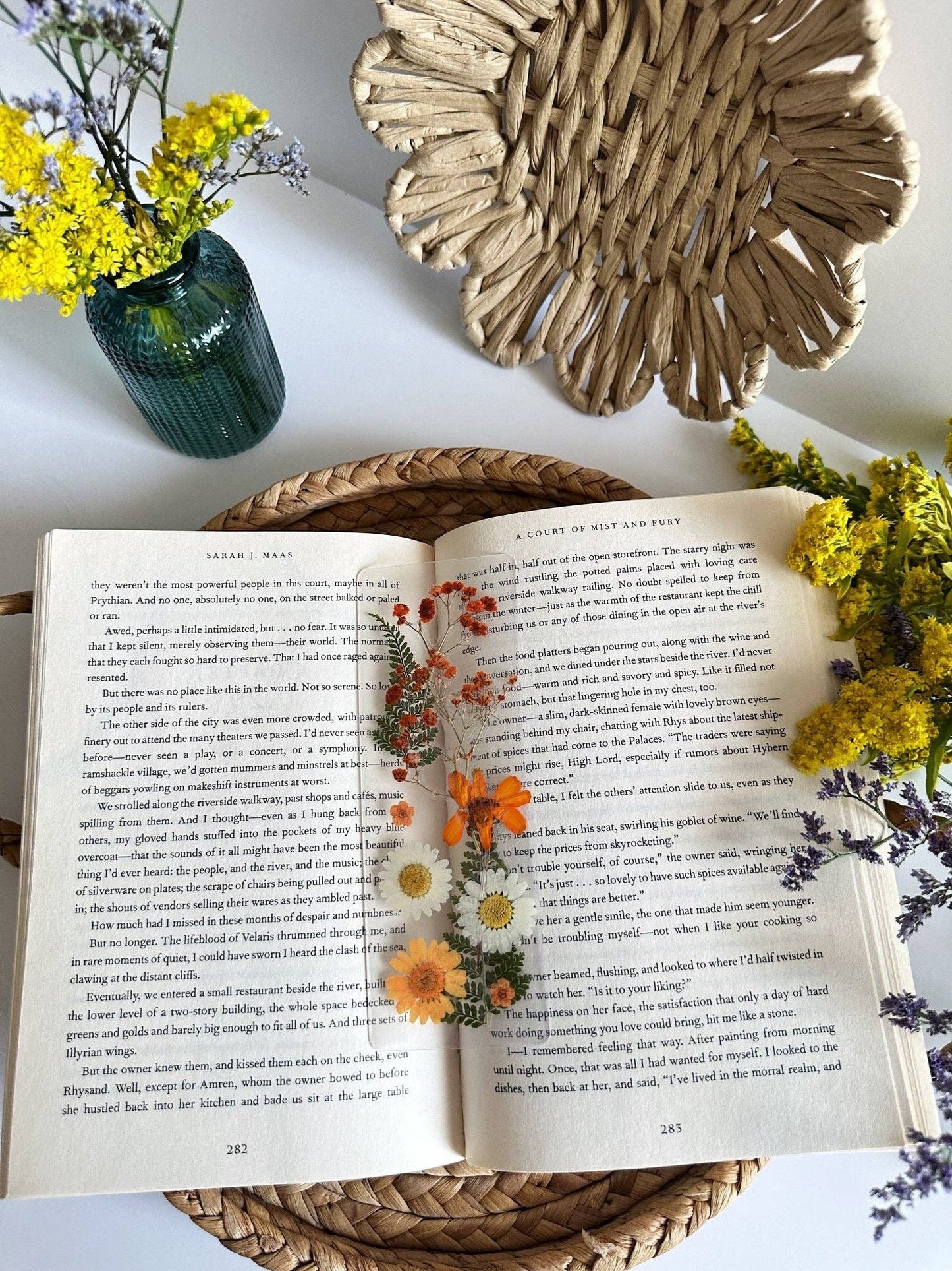 Petals & Pages by Grace - Orange sunsets bookmark
