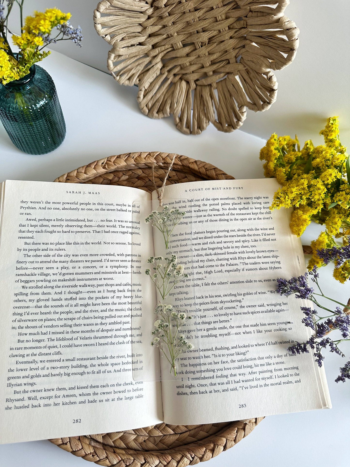 Petals & Pages by Grace - Babies breath bookmark