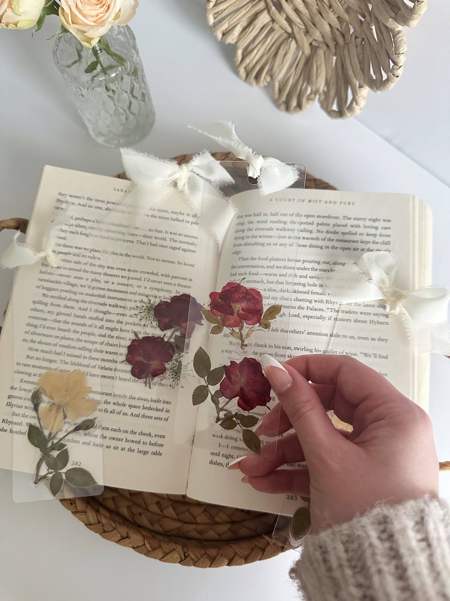 Petals & Pages by Grace - Rose garden bookmark