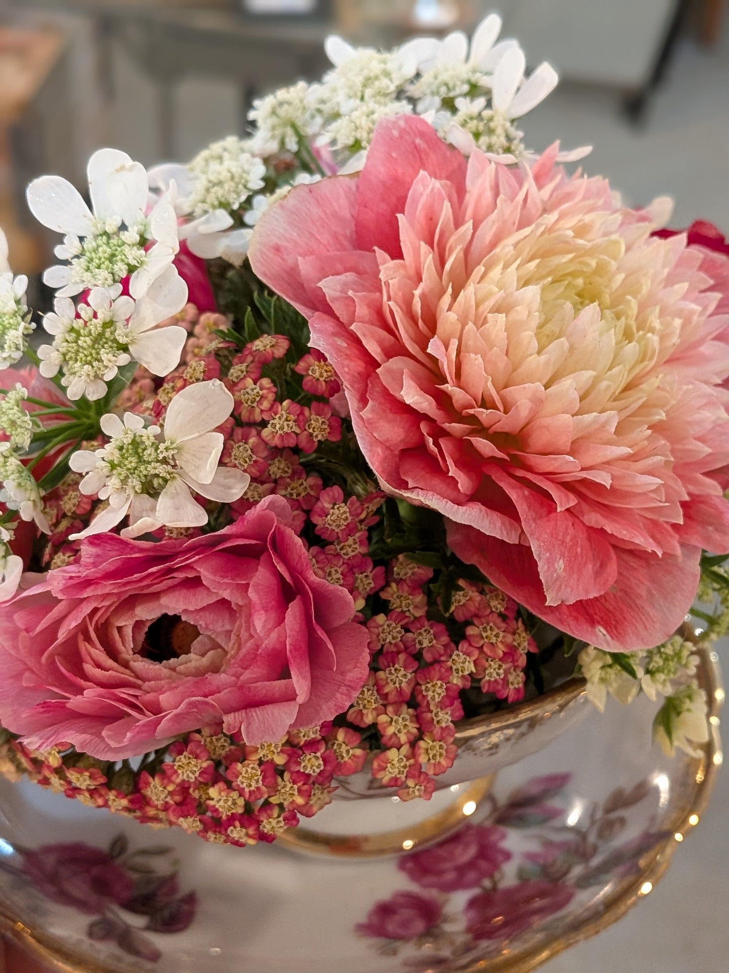 Steampunk fresh flower arrangement